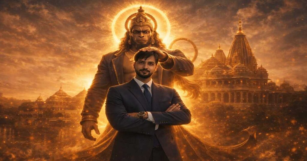 God Hanuman Ji Blessing Trending Prompt