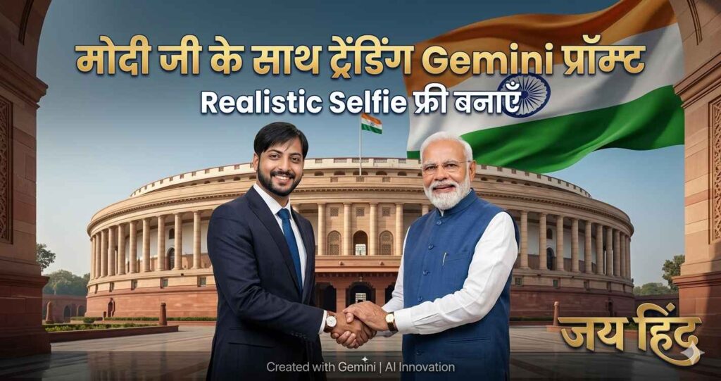 Trending Modi Ji Ke Sath Photo Prompt for Gemini