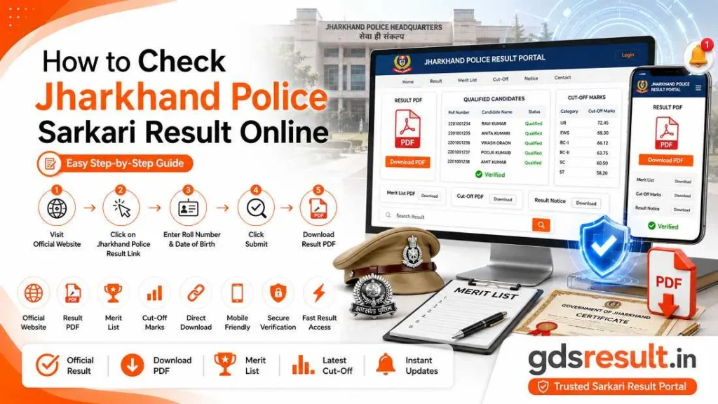 How to Check Jharkhand Police Sarkari Result Online