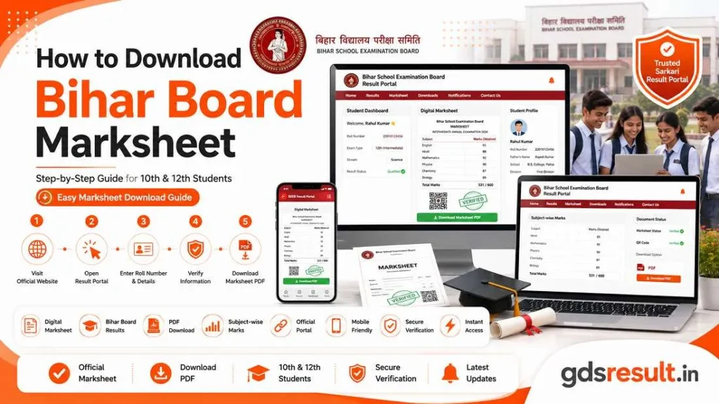 How to Download Bihar Board Marksheet